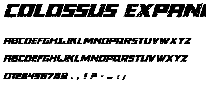 Colossus Expanded Italic font